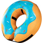 Grand Line Donut Inflatable Collar For Dogs And Cats Soft Recovery Pet Neck Cone Medium Size Blue