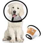 Qiyadin Plastic Pet Recovery Collar And Cone Adjustable Elizabethan E Collar For Dogs And Cats After Surgery Wound Healing Prevention Size Small