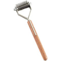 Mars Coat King Original Dematting Undercoat Grooming Rake Stripper Tool 10-Blade With Wooden Handle For Dogs And Cats
