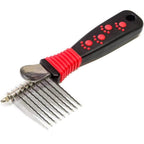Ryan's Pet Supplies Paw Brothers 9 Blade Dematting Tool For Dog Grooming With Stainless Steel Blades And Comfort Grip Handle