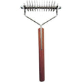 Mars Coat King Double Wide Dematting Undercoat Grooming Rake For Dogs And Cats, 12 Blade Stainless Steel Tool With Wooden Handle, Made In Germany