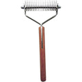 Mars Coat King Double Wide Dematting Undercoat Grooming Rake 18-Blade Stainless Steel Tool For Dogs And Cats