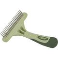 Coastal Safari Dog Undercoat Rake - Top-Grade Double Row Rotating Pins Dematting Tool For Effective Deshedding And Pet Grooming