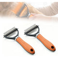 Generic Double Sided Pet Grooming Brush 2026 New Undercoat Rake For Long Haired Pets Durable Dematting Tool For Cats And Dogs 1 Orange