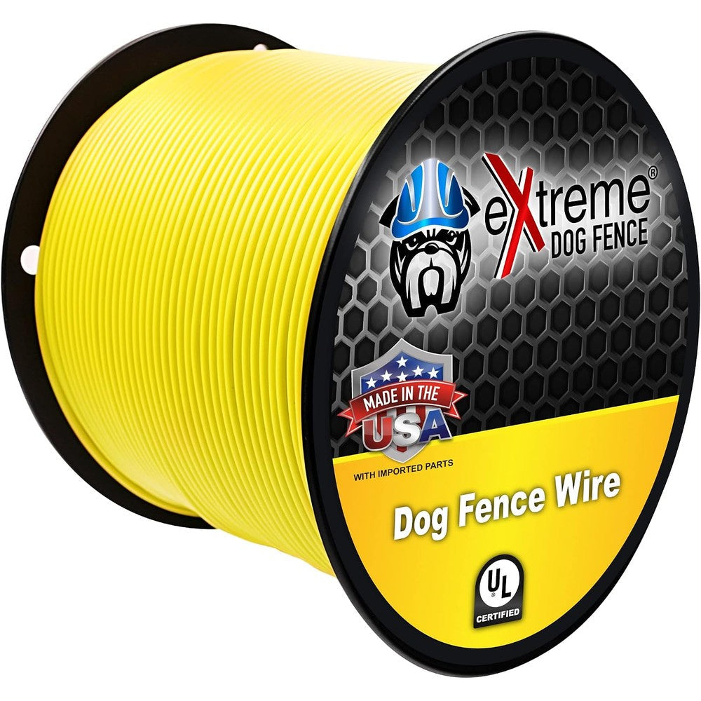 Extreme Dog Fence Professional Electric Dog Fence Wire Solid Core Heavy Duty Direct Ground Burial Rated Perimeter Wire 1000 Feet