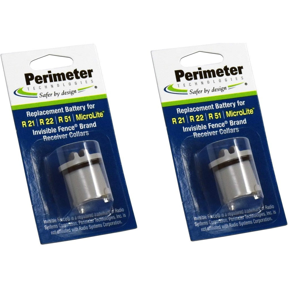 Perimeter Technologies Two Pack Dog Fence Batteries Compatible With Invisible Fence Brand Receiver Collars Two Count