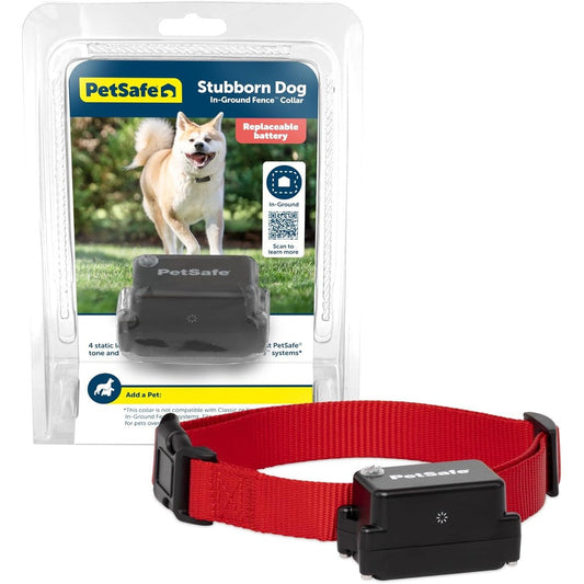 PetSafe Stubborn Dog In Ground Fence Receiver Collar Only Waterproof In Ground Containment Collar With Tone Vibration And Static Correction For Dog...