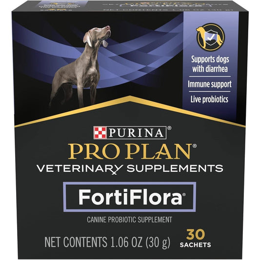 Purina Pro Plan Veterinary Supplements FortiFlora Dog Probiotic Supplement For Digestive Health And Diarrhea Relief 30 Individual Sachets
