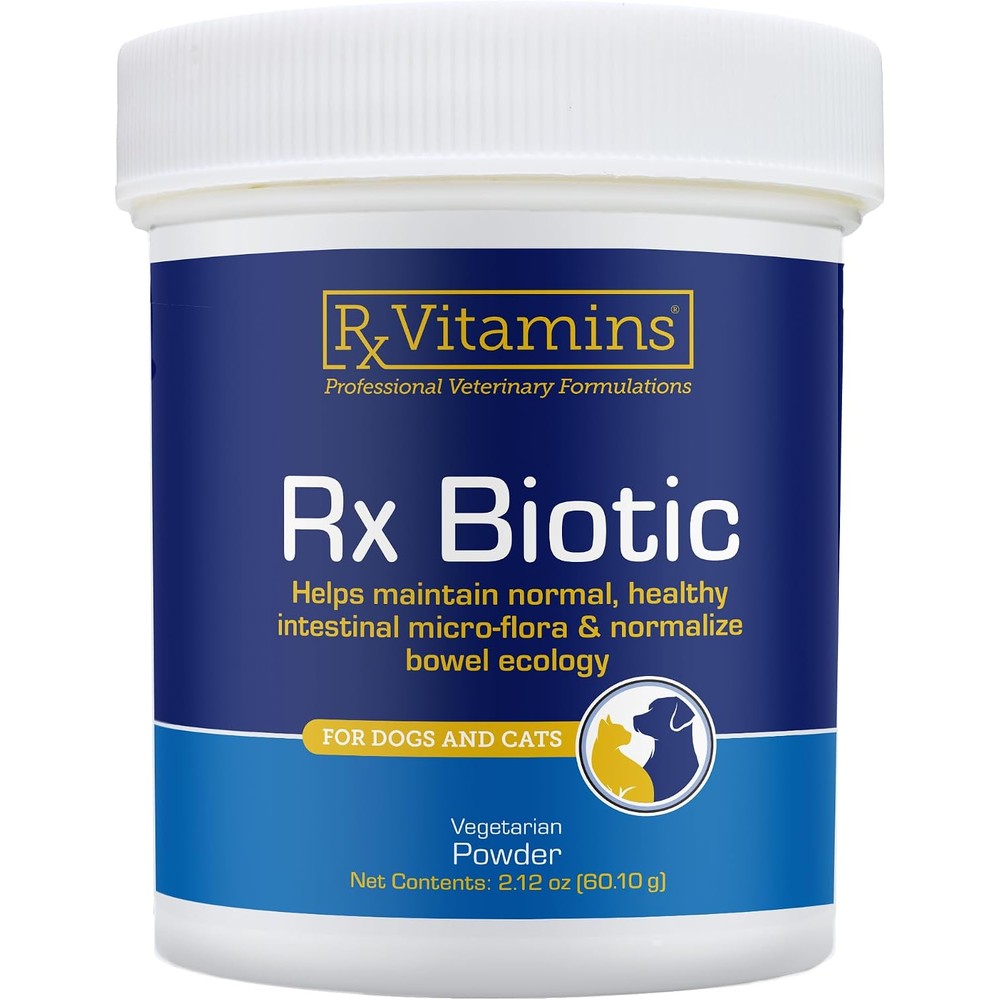 Rx Vitamins Rx Biotic Probiotic Powder For Dogs And Cats Digestive Support Supplement Two Point One Two Ounces