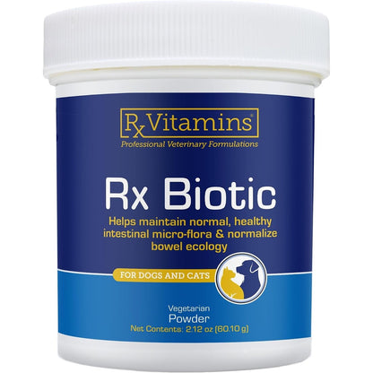 Rx Vitamins Rx Biotic Probiotic Powder For Dogs And Cats Digestive Support Supplement Two Point One Two Ounces