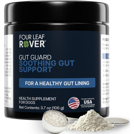 Four Leaf Rover Gut Guard Dog Probiotics Prebiotics And Organic Herbs Powder Supplement For Gut Health Immune Support Three Point Seven Ounce