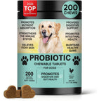 TzzyiC Probiotics For Dogs Gut Digestive Health Chews With Prebiotics And Digestive Enzymes Chicken Flavor 200 Count
