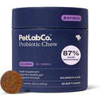 PetLab Co. Probiotics For Dogs Soft Chews For Gut Health Occasional Diarrhea And Seasonal Allergies Salmon Flavor Supplement 30 Count