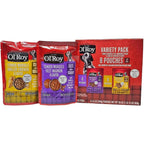 Ol' Roy Wet Dog Food Variety Pack Tender Morsels Filet Mignon And Grilled Chicken Flavor Three Point Five Ounce Pouches Eight Count