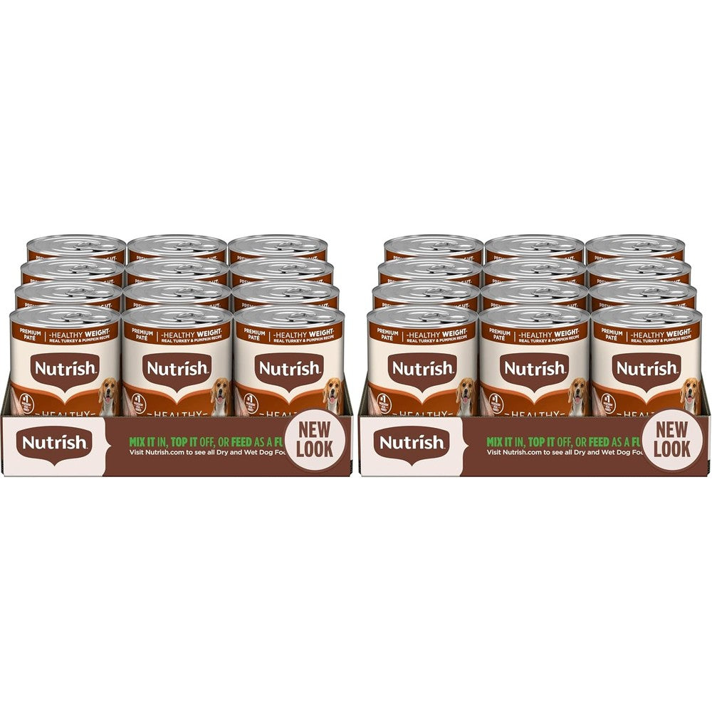 Nutrish Rachael Ray Weight Management Wet Dog Food Premium PatÃ© Real Turkey And Pumpkin Recipe 13 Ounce Can Pack Of 24