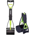 KIVIX 28 Inch Pooper Scooper Foldable Green Dog Poop Scoop with Unbreakable Material and Durable Spring for Grass Dirt and Gravel