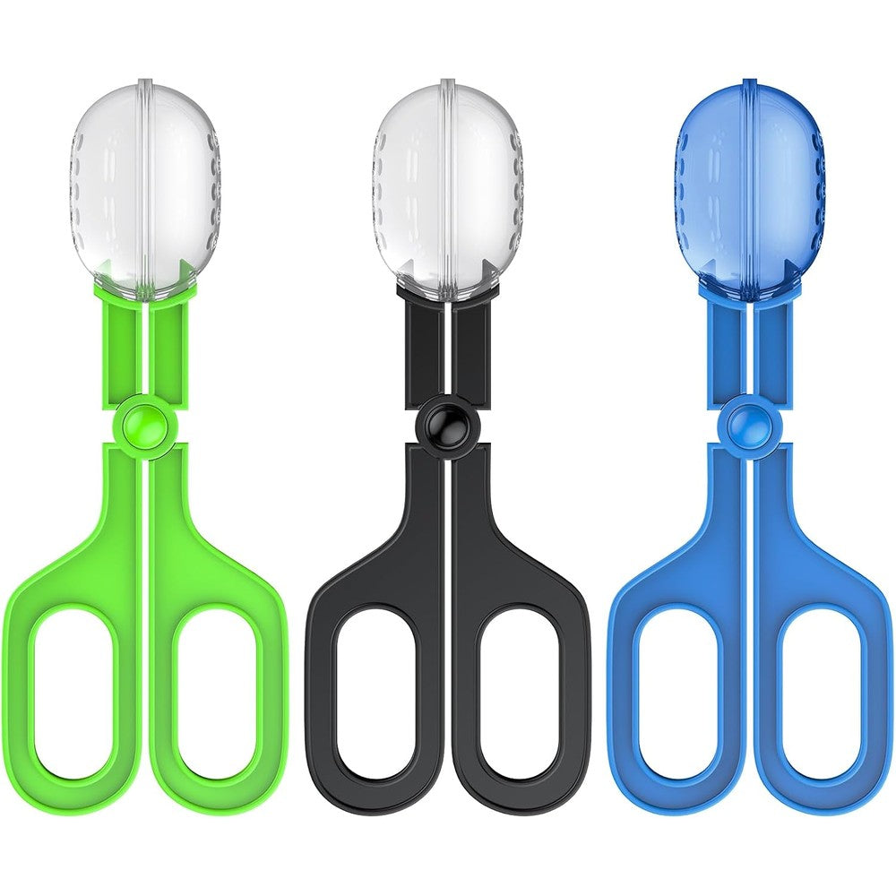 Pawfly 3 Pack Reptile Feeding Clamp And Bug Scooper Plastic Reptile Poop Scoop For Lizard Bearded Dragon Gecko Snake Three Colors