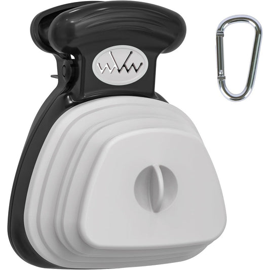 SuperDesign Portable And Versatile Pet Poop Scooper With Built In Waste Bag Dispenser And Carabiner Leash Clip For Small And Large Dogs Small