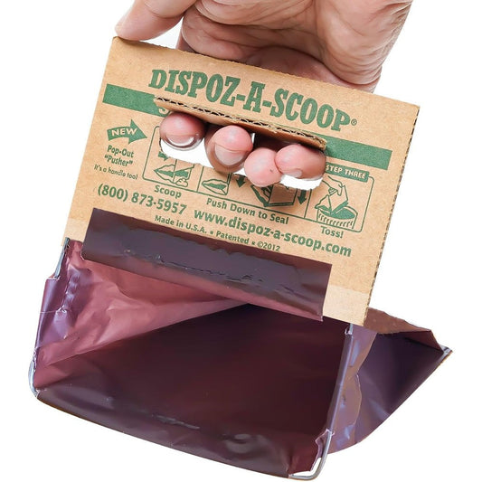 Healthpro Prods Dispoz-A-Scoop No-Touch Dog Pooper Scooper With Bag Attachment Disposable Pet Waste Bags For Large And Small Dogs 96 Pack