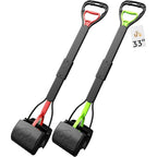 Timingila 33 Inch Pooper Scooper Two Pack Long Handle No Touch Dog Waste Pickup Tool For Large And Small Dogs