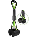 PPOGOO Non Breakable Pet Pooper Scooper for Dogs and Cats with Long Handle High Strength Material and Durable Spring for Grass and Gravel Pick Up