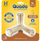 N-Bone Quado Interactive Peanut Flavor Dog Chew Treat All Natural Wheat Free Edible Dental Bone For Medium Breed Dogs 2.6 Ounce