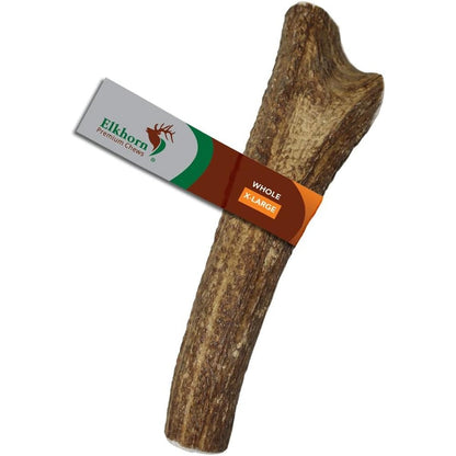 Elkhorn Premium Chews X Large Whole Premium Grade Elk Antler Dog Chew Toy For Fifty To Ninety Pound Dogs Sourced In The United States One Pack