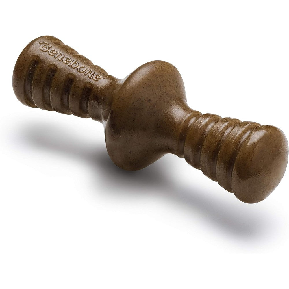 Benebone Zaggler Rolling Dog Chew Toy For Aggressive Chewers Real Bacon Flavor Medium Made In USA