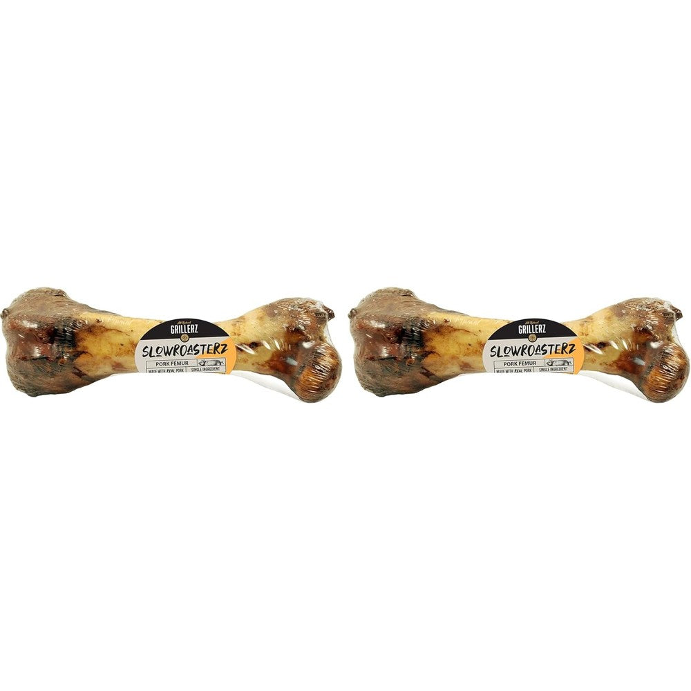 Grillerz Pork Femur For Dogs Wrapped Natural Bone Treat Pack Of 2 Authentic Usa Imported Dental Chew
