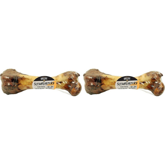 Grillerz Pork Femur For Dogs Wrapped Natural Bone Treat Pack Of 2 Authentic Usa Imported Dental Chew