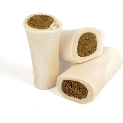 Cadet Stuffed Shin Bones Long Lasting Dog Chew For Aggressive Chewers Peanut Butter Flavor Small 3 Count