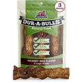Redbarn Natural Dur-A-Bulls Treats For Dogs 3 Large Braids Hickory Flavor Made In Usa Long Lasting Edible Rawhide Free Dental Chew