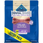 Blue Buffalo Dental Bones Large Natural Dental Chew Dog Treats Bag Jumbo Pack 36 Ounce Chicken And Spearmint Flavor Daily Oral Care For Large Dogs
