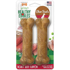 Nylabone Healthy Edibles Natural Dog Chews Highly Digestible Roast Beef Flavor Treats For Medium Wolf Size Dogs Two Count Pack