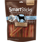 SmartBones SmartSticks With Real Peanut Butter Rawhide-Free Dog Chews 25 Count