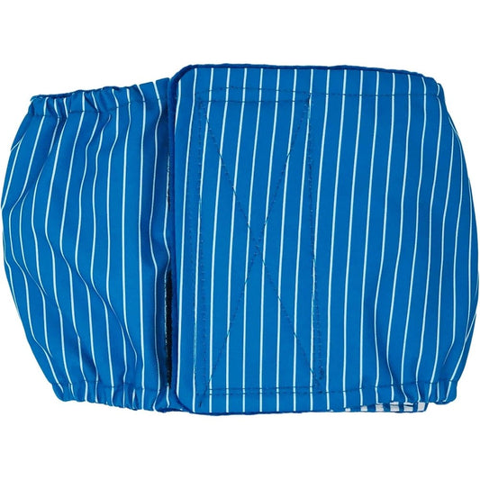 Barkertime Blue Stripes Dog Belly Band Male Wrap Premium Waterproof Washable Male Dog Diaper For Urinary Incontinence Size Small