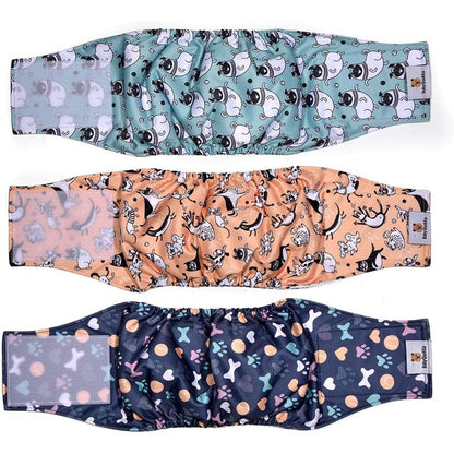 Baby Quokka Male Dog Belly Band Reusable Adjustable Washable Cloth Diaper For Incontinence And Potty Training Joy Pattern Small Size
