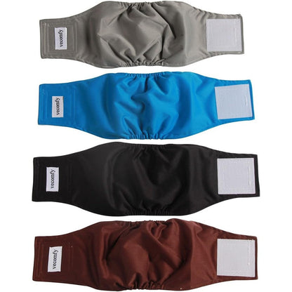 Vecomfy Premium Washable Belly Bands For Male Dogs Four Pack Reusable Puppy Diapers Leakproof Urinary Wrap Size Extra Small