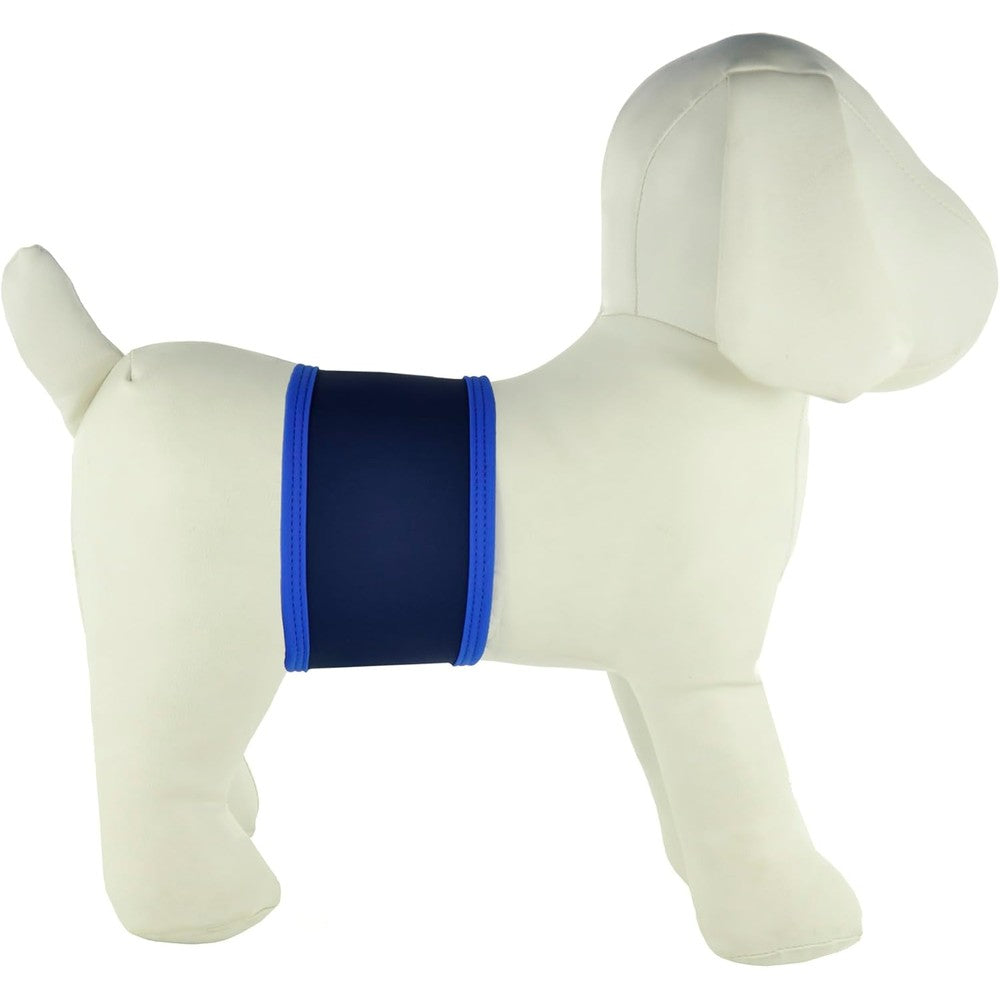 PlayaPup Reusable Washable Male Dog Belly Band Wrap For House Training And Incontinence Navy Royal Large Size Twenty One To Twenty Four Inches