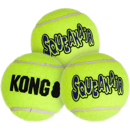 KONG Air Dog SqueakAir Dog Toy Tennis Balls Medium Durable Fetch Toy For Dogs
