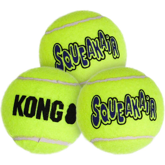 KONG Air Dog SqueakAir Dog Toy Tennis Balls Medium Durable Fetch Toy For Dogs