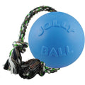 Jolly Pets Romp-N-Roll Rope And Ball Dog Toy, 6 Inch Medium Size, Blueberry Scented, Durable Puncture-Proof Interactive Toy For Dogs
