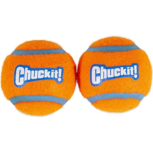 Chuckit! Large Tennis Ball Dog Toy 3 Inch Diameter For Large Breed Dogs 60 To 100 Pounds Pack Of 2