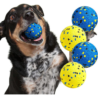 Kimee Dog Balls Tennis Ball Toys For Aggressive Chewers Durable Teething And Fetch Balls For Large Medium Small Dogs And Puppies 4 Pack