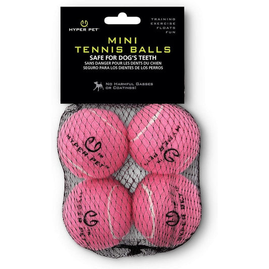 Hyper Pet Mini Extra Small 1.75 Inch Tennis Balls For Dogs 4 Pack Pink Interactive Fetch Toys