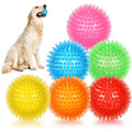 Petizer 6 Pack 2.5 Inch Squeaky Dog Toy Balls Floating Spiky Interactive Fetch Toys For Small Dogs And Teething Puppies