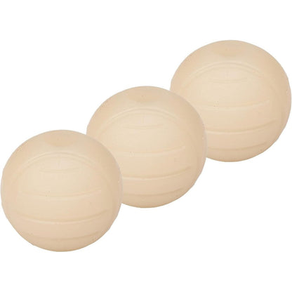 Amazon Basics Interactive Bouncy Durable Rubber Dog Toy Balls, Glow In The Dark, 2.5 Inch Diameter, Beige, Pack Of 3