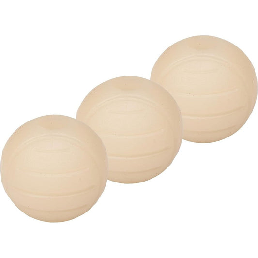 Amazon Basics Interactive Bouncy Durable Rubber Dog Toy Balls, Glow In The Dark, 2.5 Inch Diameter, Beige, Pack Of 3