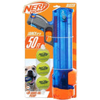 Nerf Dog Tennis Ball Blaster Gift Set With 3 Dog Fetch Balls Translucent Blue Interactive Outdoor Toy For All Breed Sizes
