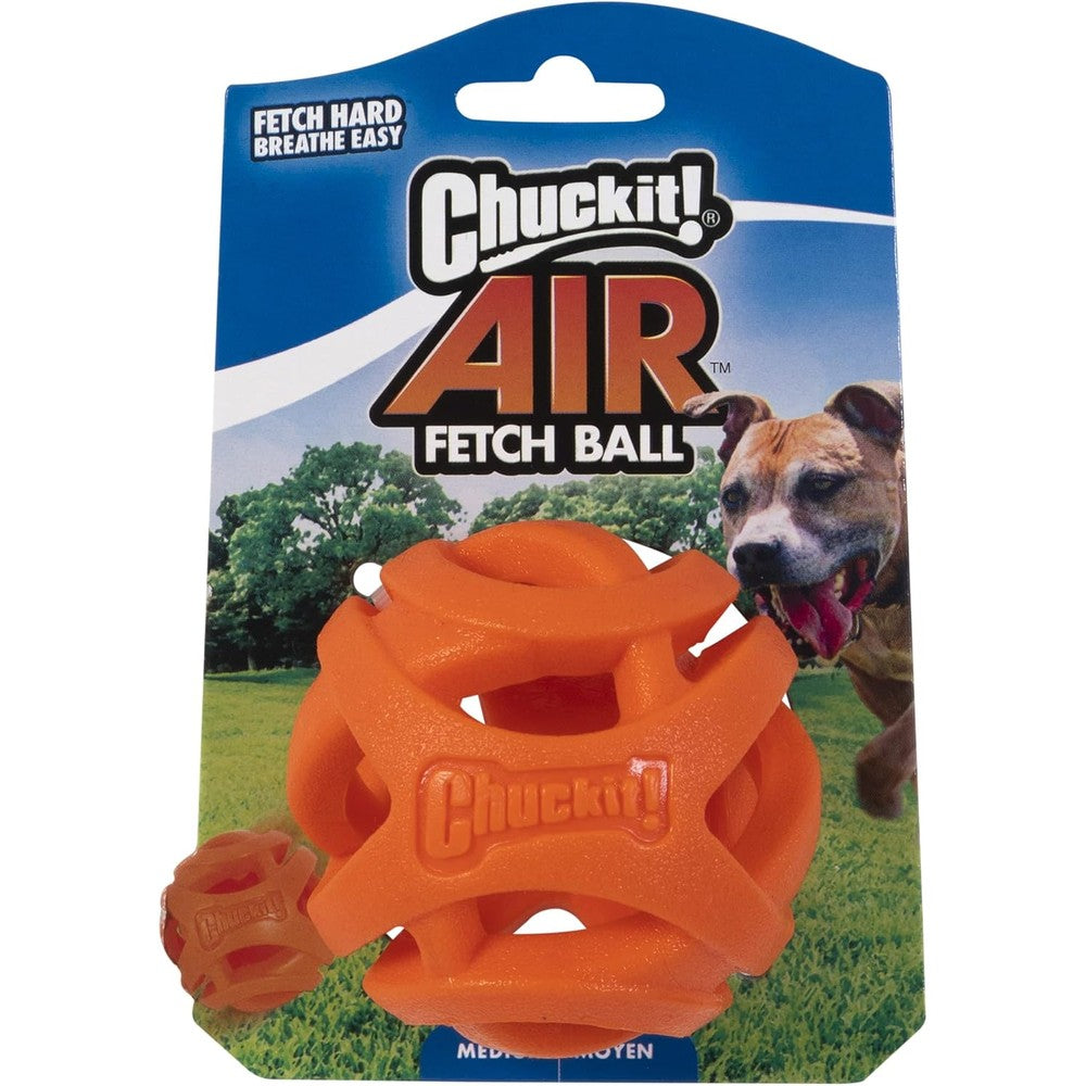 Chuckit! Air Fetch Ball Dog Toy Medium 2.5 Inch Diameter For Dogs 20-60 Pounds Pack Of 2 Durable Rubber High Performance Fetch Toy